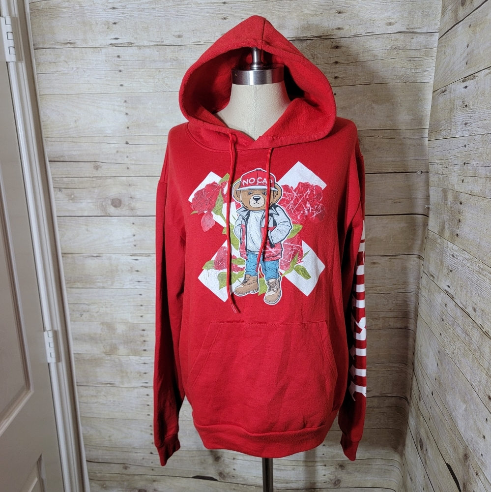 No cap red Hoodie